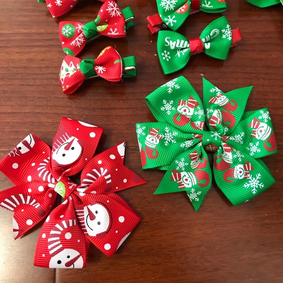 Christmas Hair Bows and Hair Clips - Picture 4 of 7
